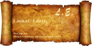 Laskai Edvin névjegykártya